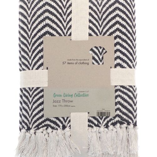 Recycled mixed-fabric throw Thumbnail